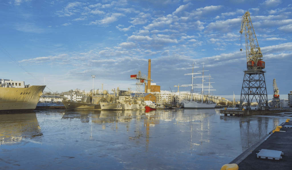 ship manufacturing site from Turku