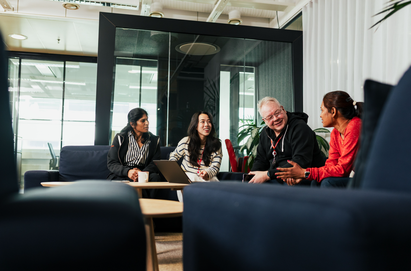 Neomore employees smiling